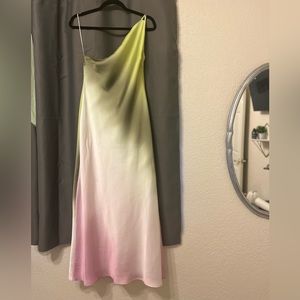 Tie dye asymmetric dress